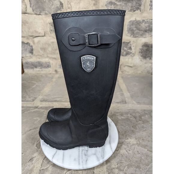 KAMIK The Jennifer Black Rain Boots‎ Size 6 Recycled Rubber Waterproof Canada - Picture 2 of 13